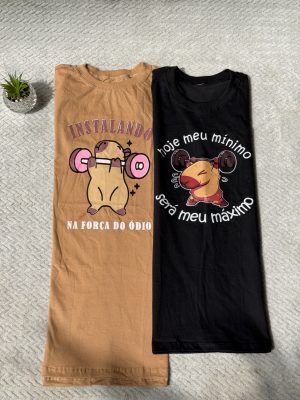 Camisa em algodão frases divertidas